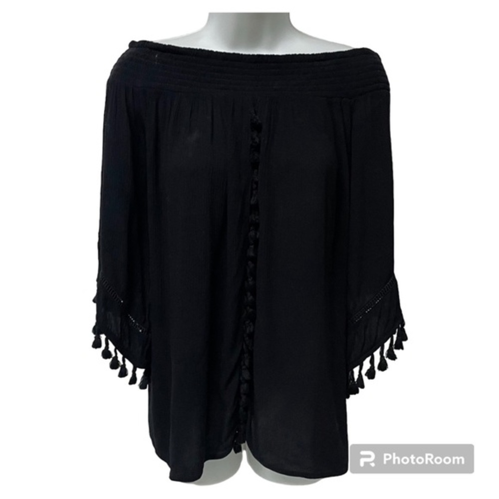 Xhilaration off the shoulders Black plus xxl Rayon Flowing